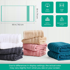 Velqora large towels provide generous drying coverage after showers.