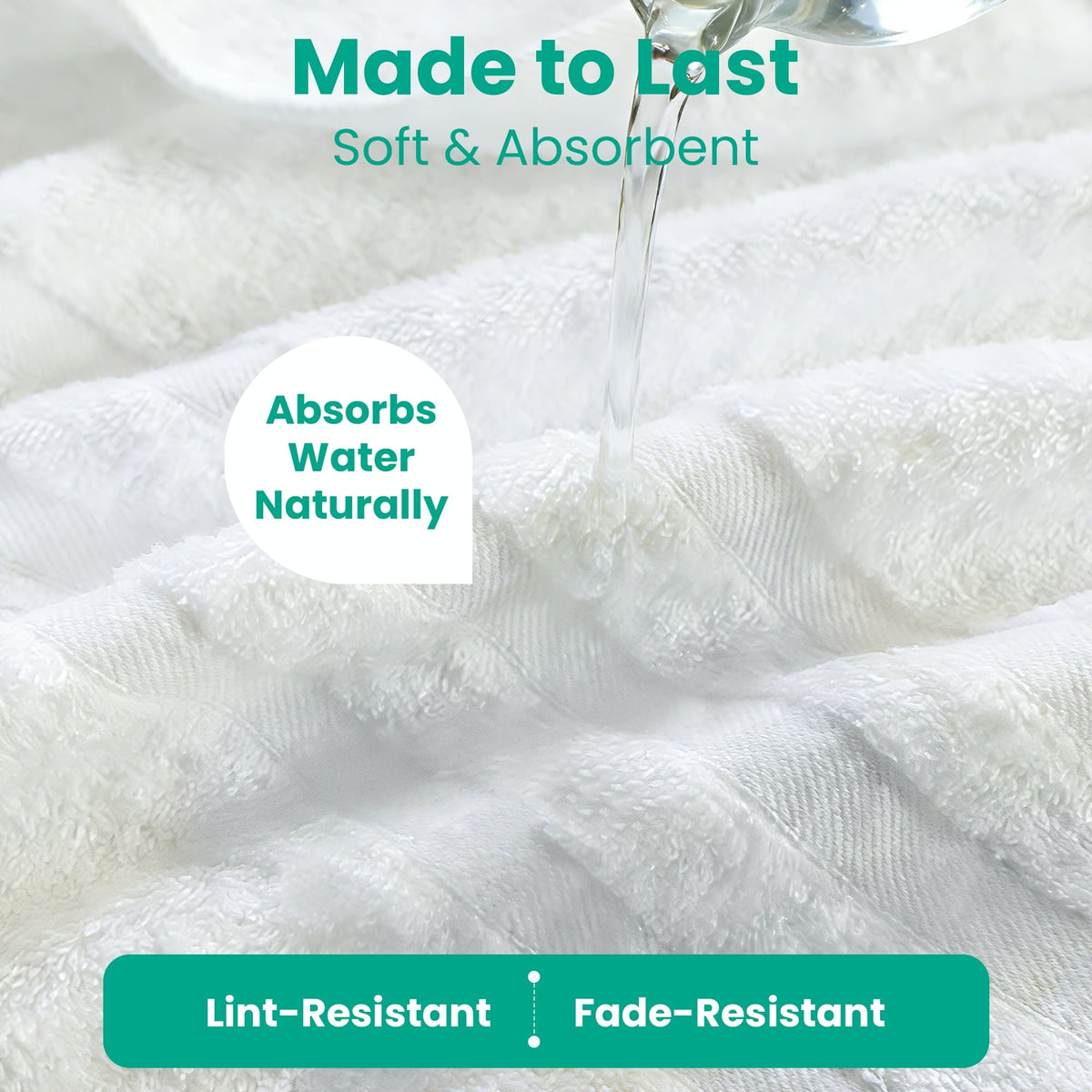 Velqora towel care: machine washable and tumble dry low to maintain softness.