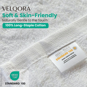 Velqora soft terry loops absorb moisture quickly for daily use.