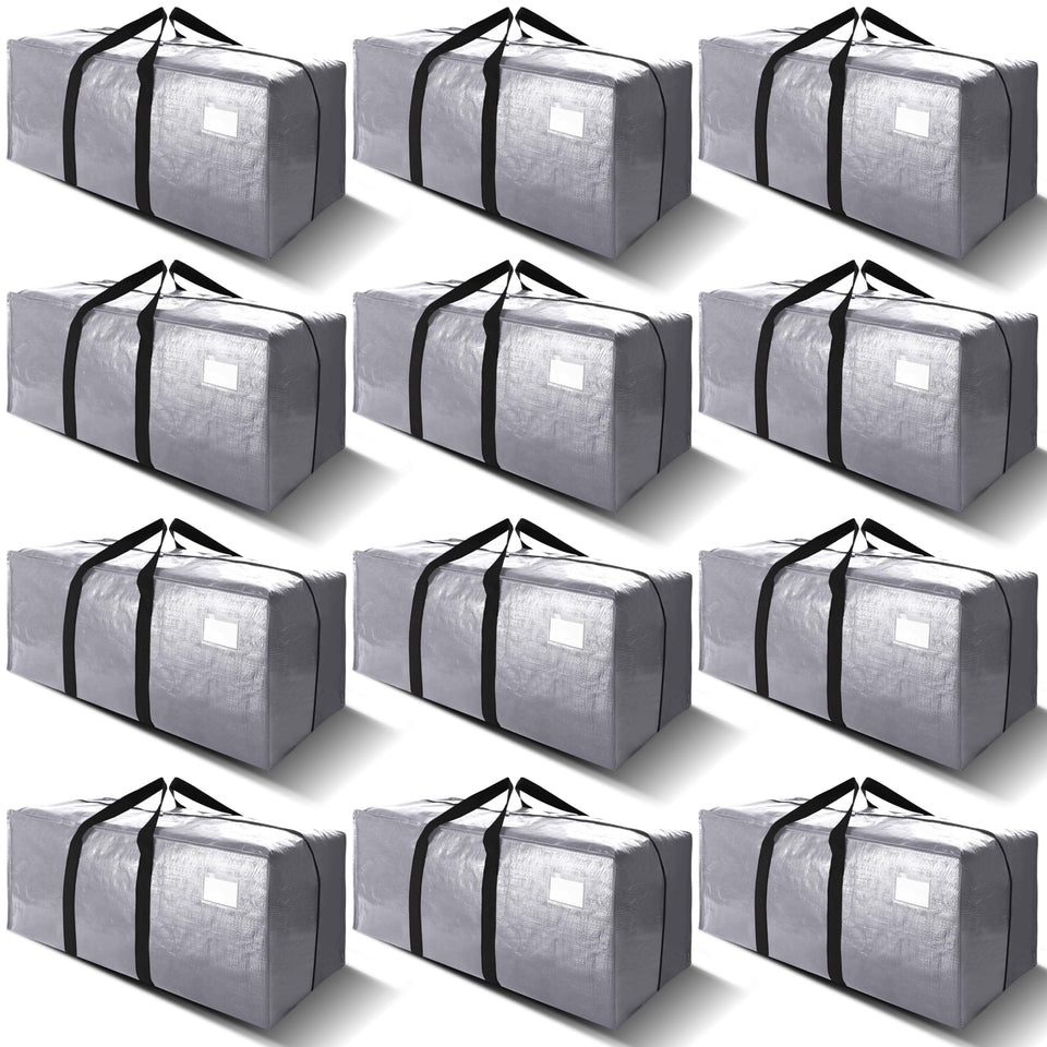 VELVETSURE 12-pack heavy-duty moving bags fold-flat for compact storage