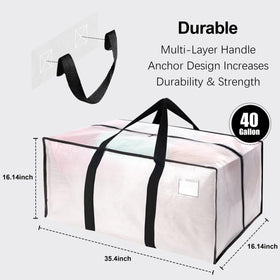 VELVETSURE 40-gallon clear storage bags open for simple packing