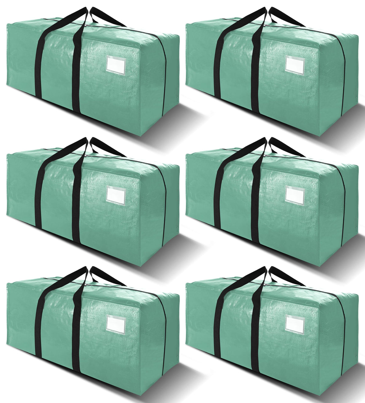 VELVETSURE 6-pack bags front view in teal for spacious moving storage