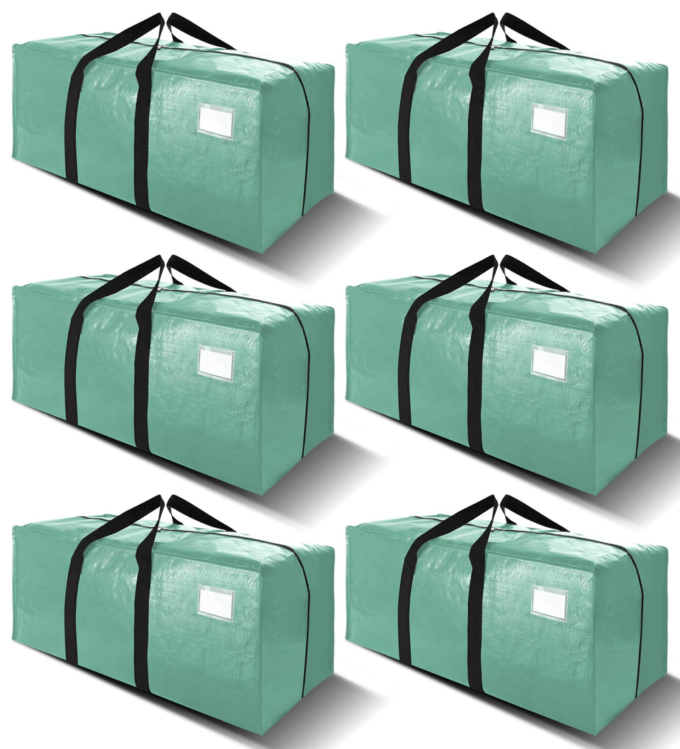 VELVETSURE 6-pack bags front view in teal for spacious moving storage