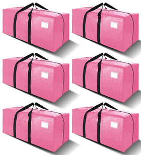VELVETSURE front view of pink 40-gallon moving bags with ample capacity.