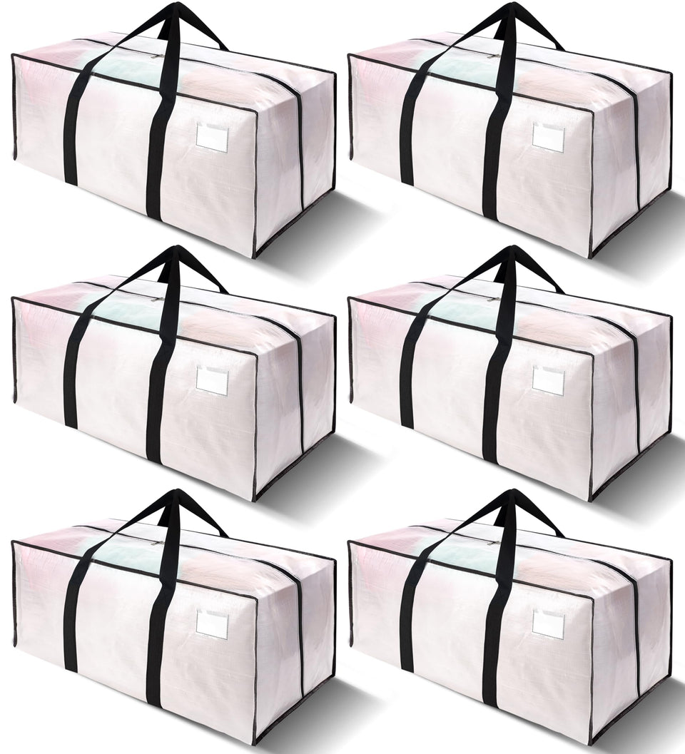 VELVETSURE 6-pack extra-large moving bags folded flat for easy storage