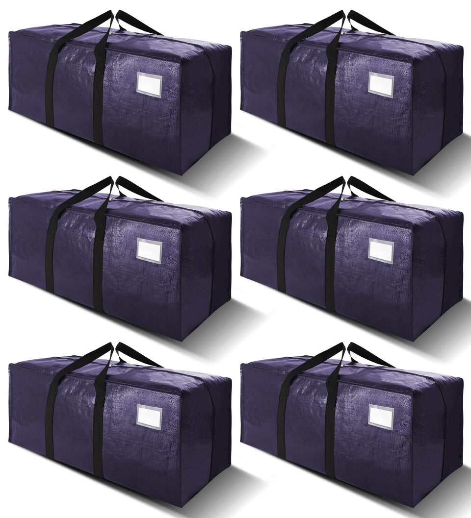 Velvetsure 6-pack extra large moving bags folded for compact storage