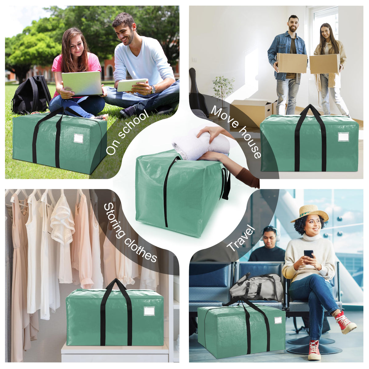 VELVETSURE 86 liters capacity teal bags ideal for bulky items