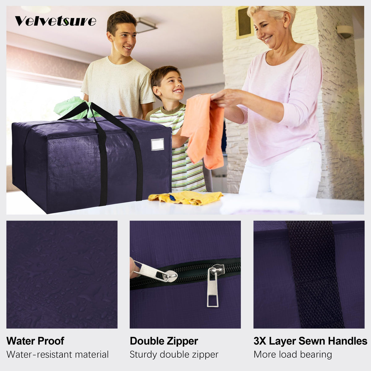 Velvetsure bag with backpack straps ideal for dorm moves