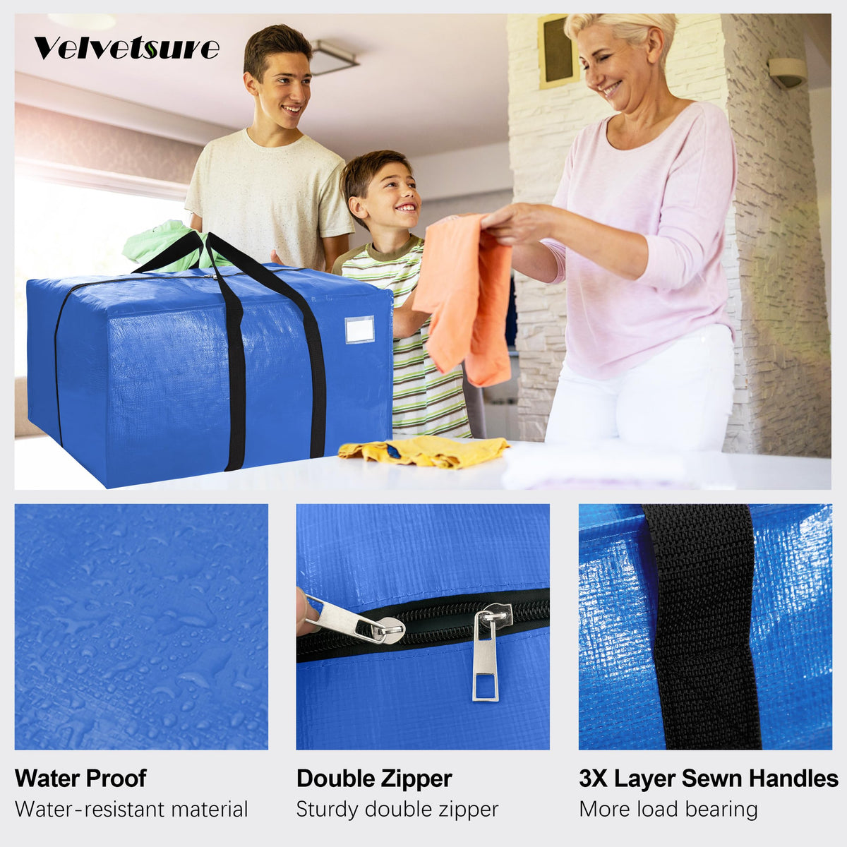 VELVETSURE bag with backpack straps for easy transport