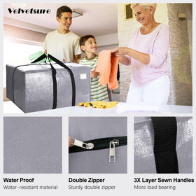 VELVETSURE bags folded flat, ideal for compact storage after moving.