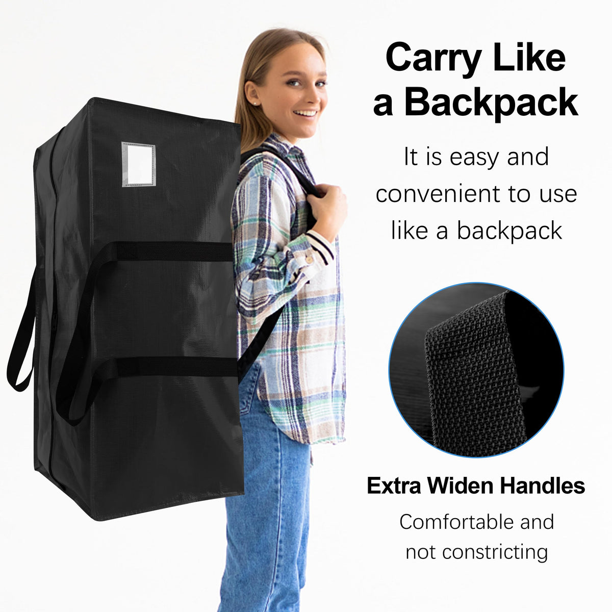 VELVETSURE heavy-duty bags reinforced zipper close-up