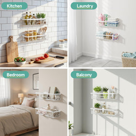 Veken wall-mount organizer design blends with any bathroom decor.
