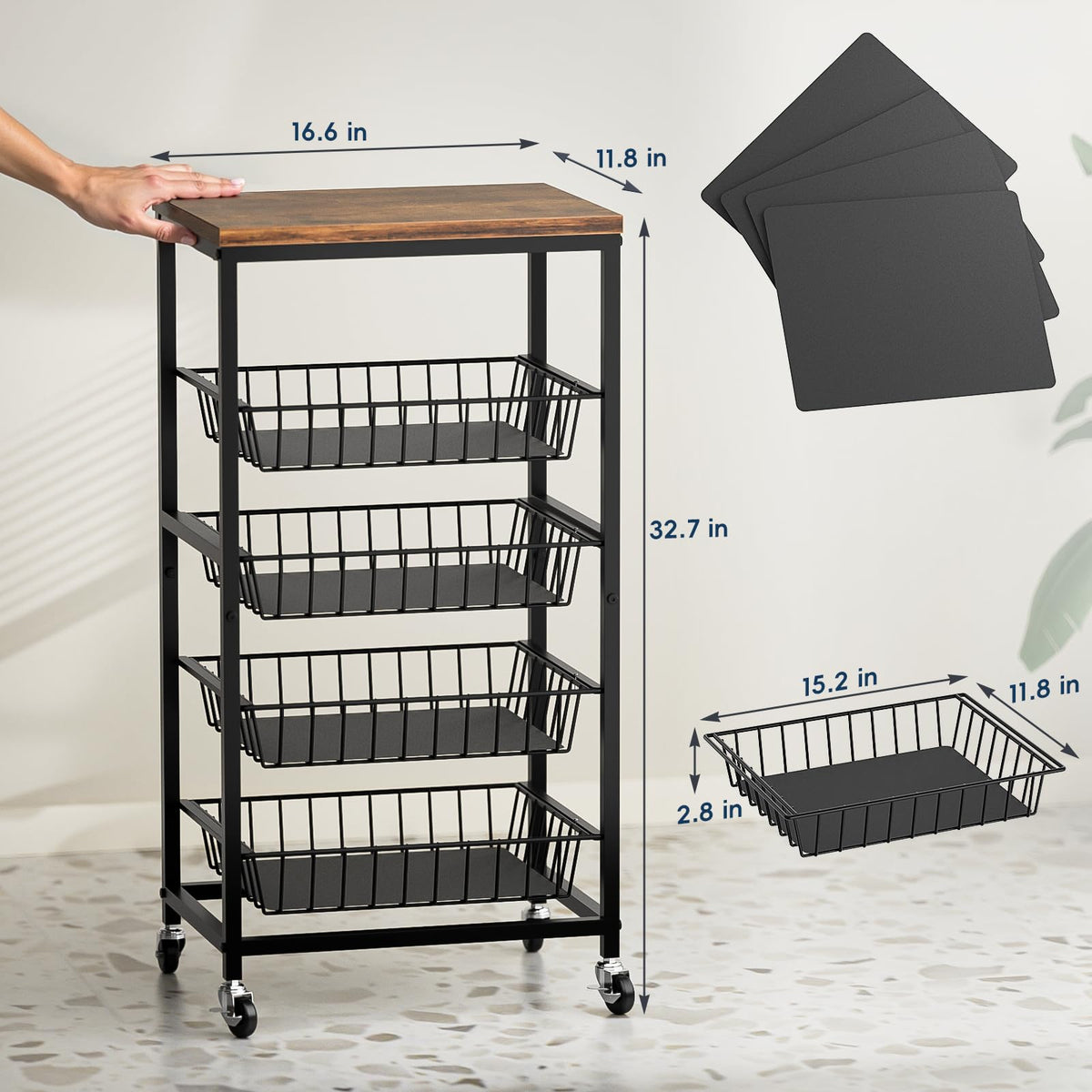 Venkuber pantry organizer deep compartments help separate bulk goods