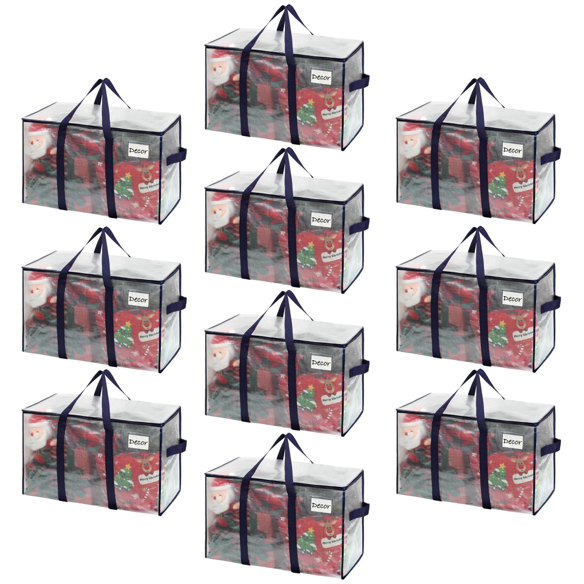 VENO 10-pack heavy-duty moving bags folded flat for space-saving storage