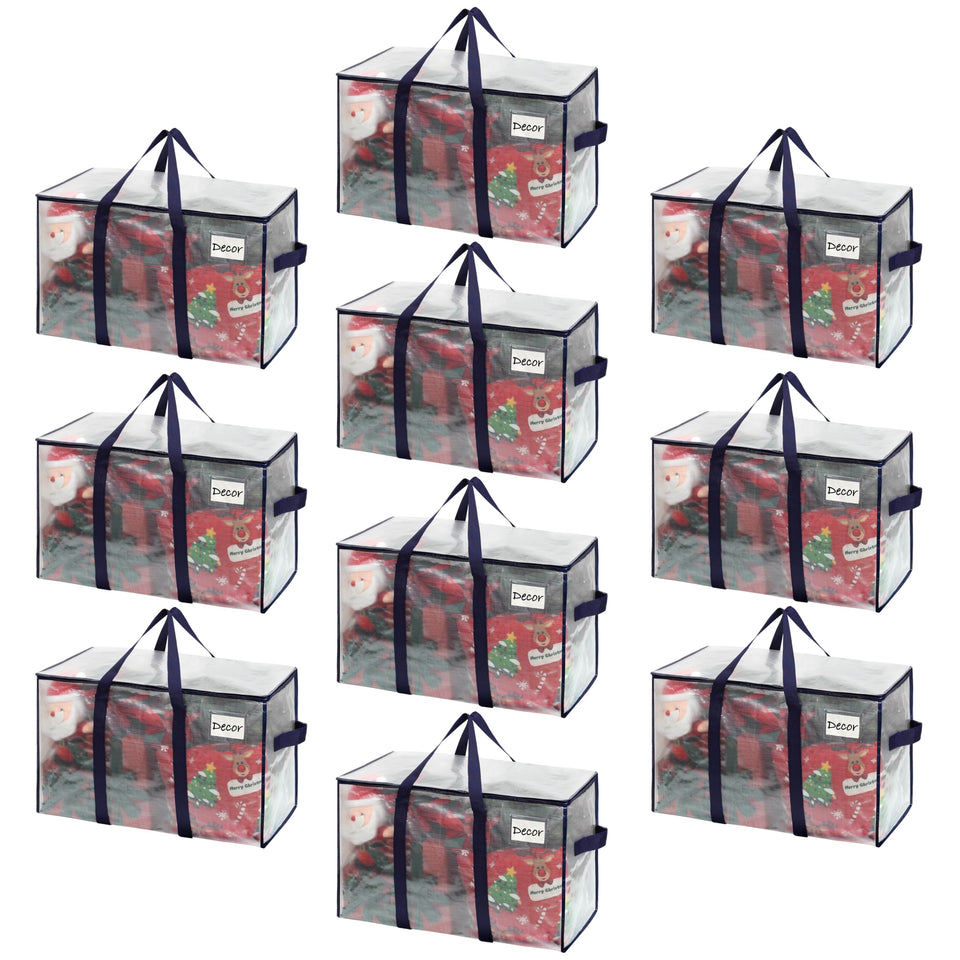 VENO 10-pack heavy-duty moving bags folded flat for space-saving storage