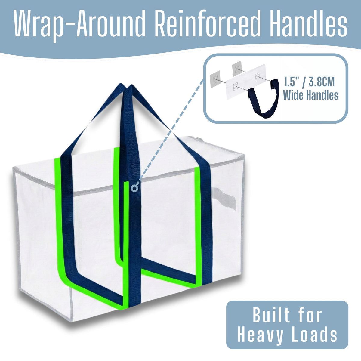 VENO heavy-duty moving bags with reinforced handles for secure lifting