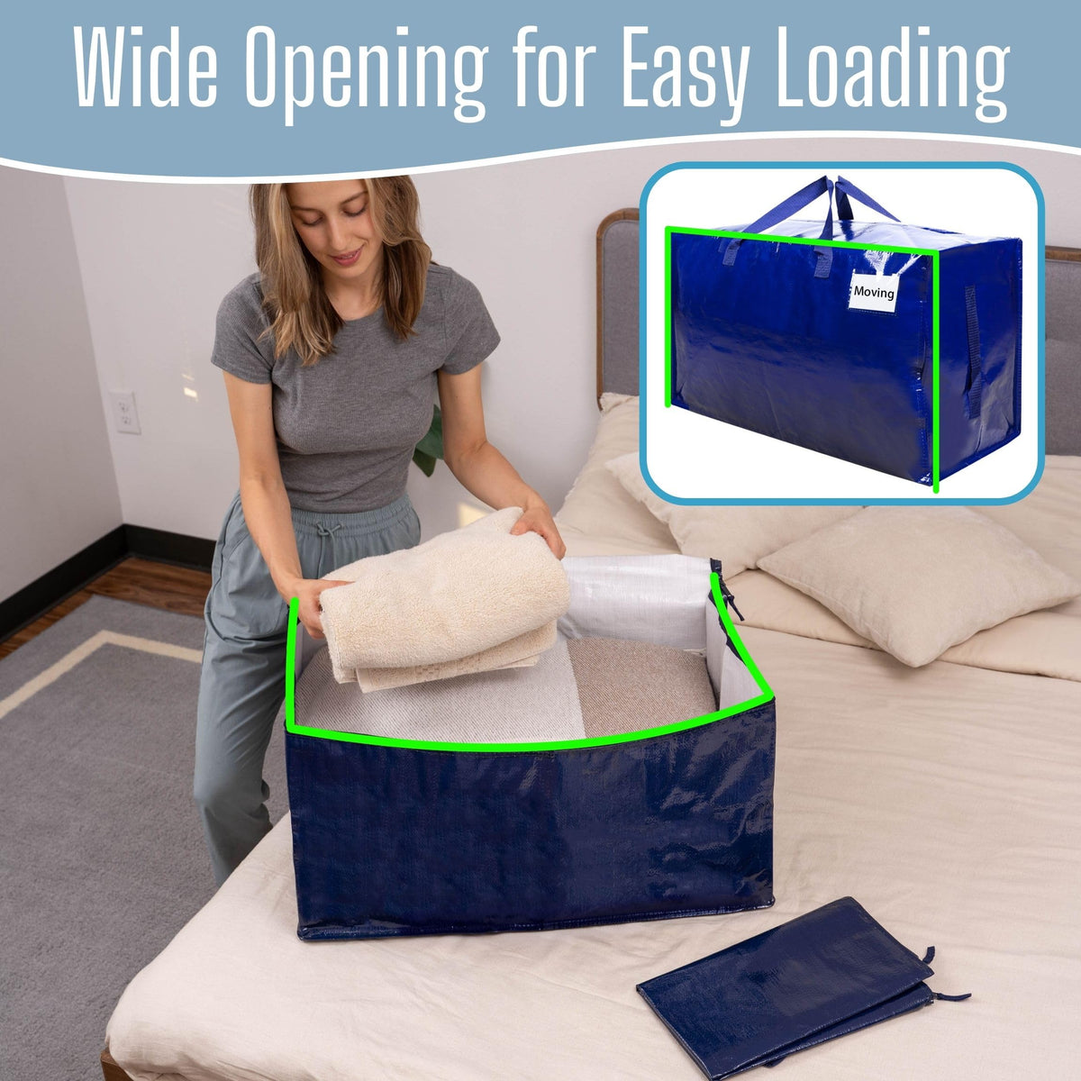 VENO bag featuring reinforced handles ready for heavy dorm moves.
