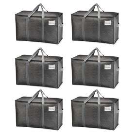VENO 6-pack heavy-duty moving bags folded for compact reusable storage.