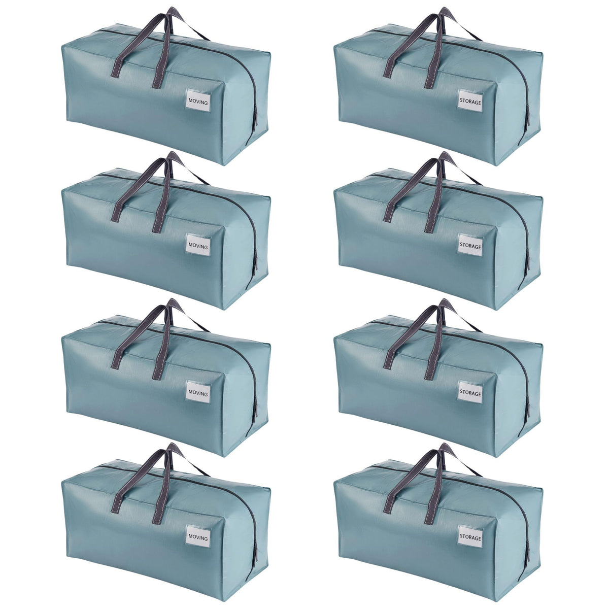 VENO 8-pack heavy-duty moving bags, front view, built to withstand heavy loads.