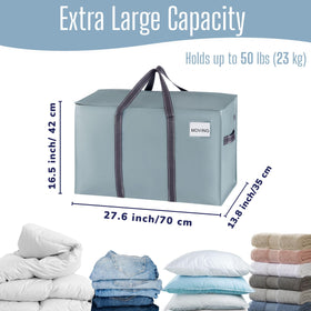 VENO 8-pack heavy-duty moving bags side stack shows space-efficient design for bulky items