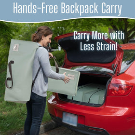 VENO backpack straps enable easy stair climbs during campus moves