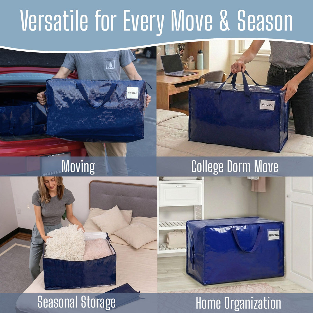 VENO durable bags with strong zippers ideal for long term reuse