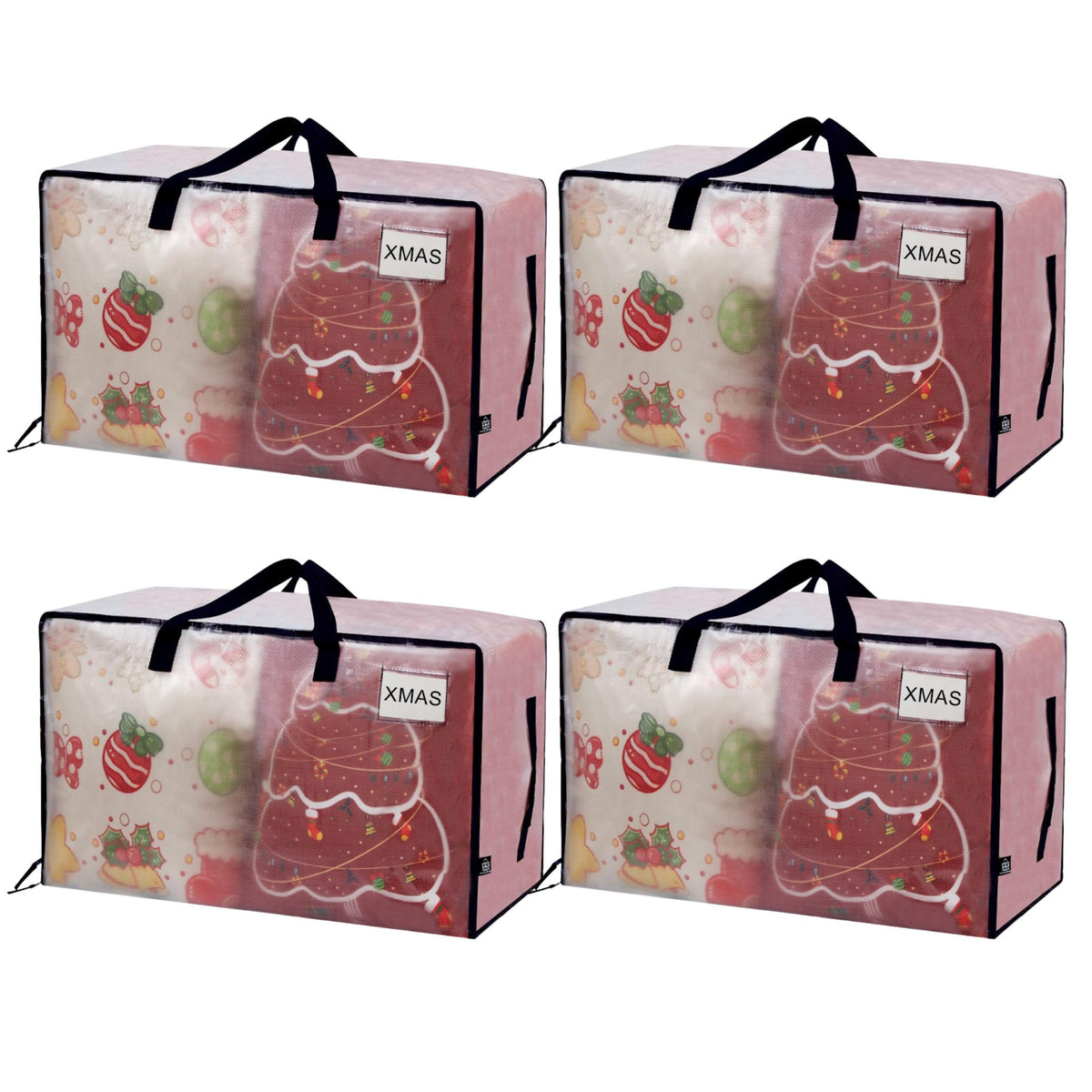 VENO clear extra-large moving bag loaded with bulky items for easy access and visibility