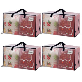 VENO clear extra-large moving bag loaded with bulky items for easy access and visibility