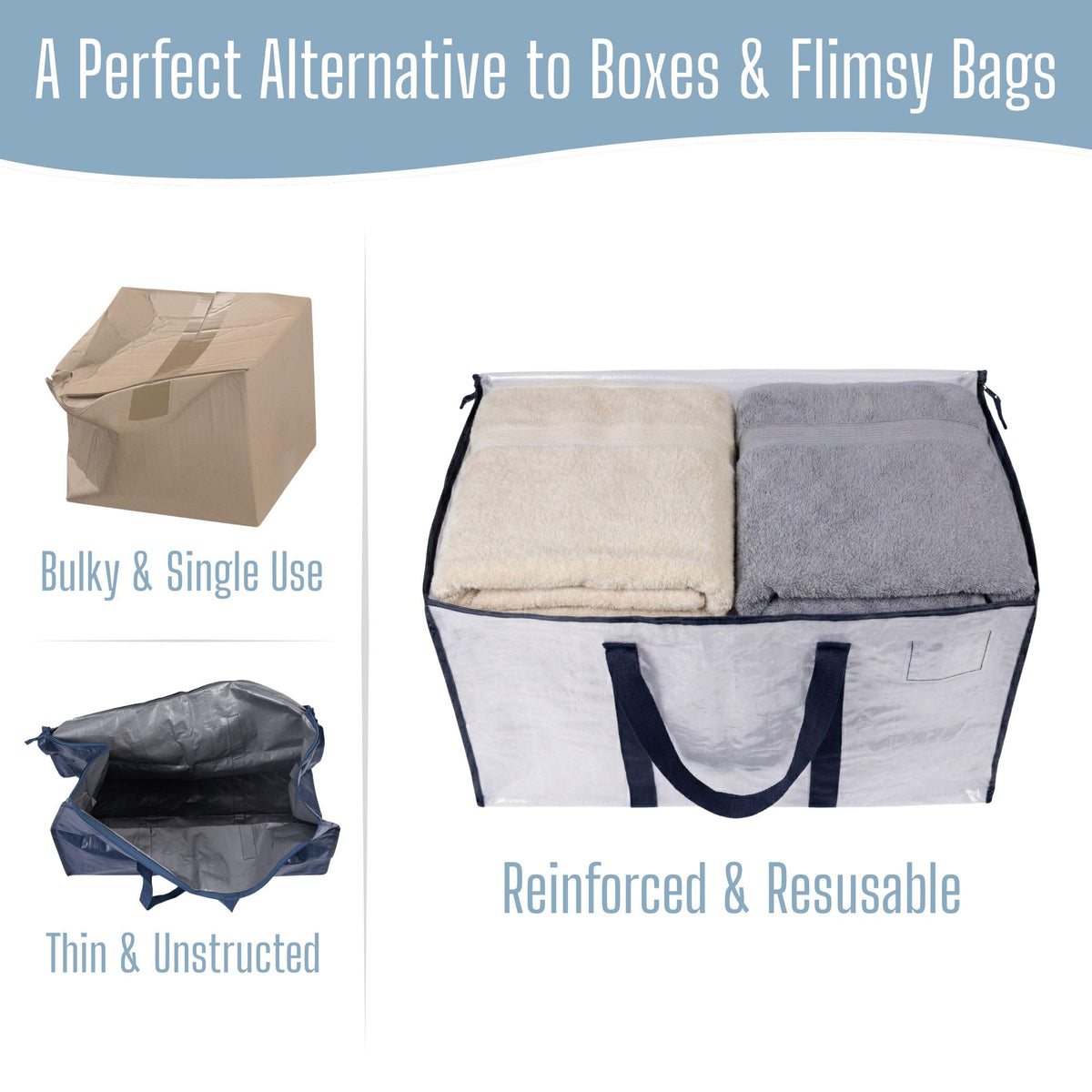 VENO foldable design shown flat for easy, reusable storage.