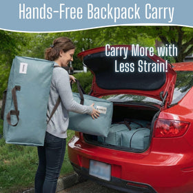 VENO extra-large capacity moving bags to reduce trips during relocations.