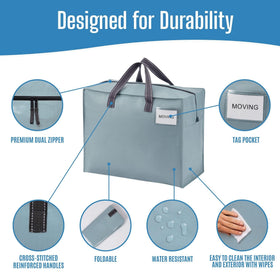 VENO bags fold flat for compact storage when not in use