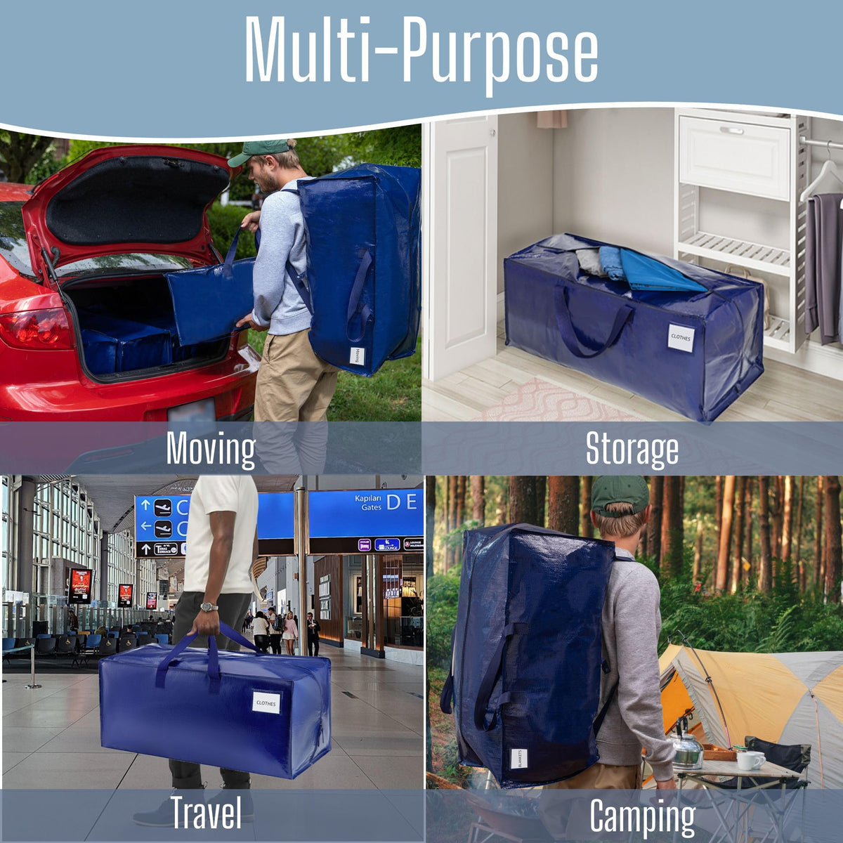 VENO heavy-duty storage bag for year-round organization