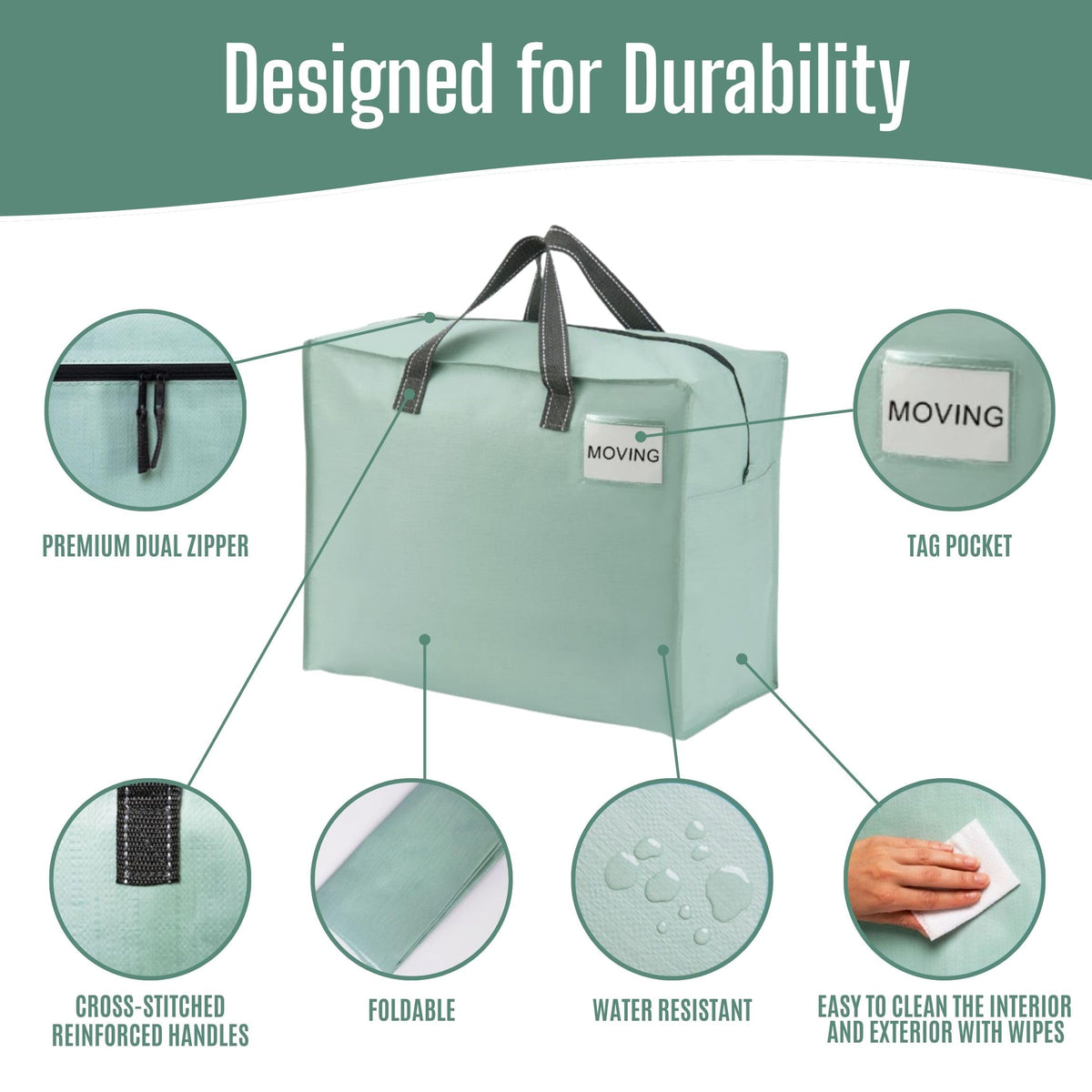 VENO thirteen-gallon capacity bags offer spacious storage for seasonal items