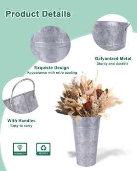 Vensovo silver farmhouse vase for wedding centerpieces on dining tables.