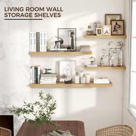 Venusmiles oak finish two-pack ready for easy setup and organized space
