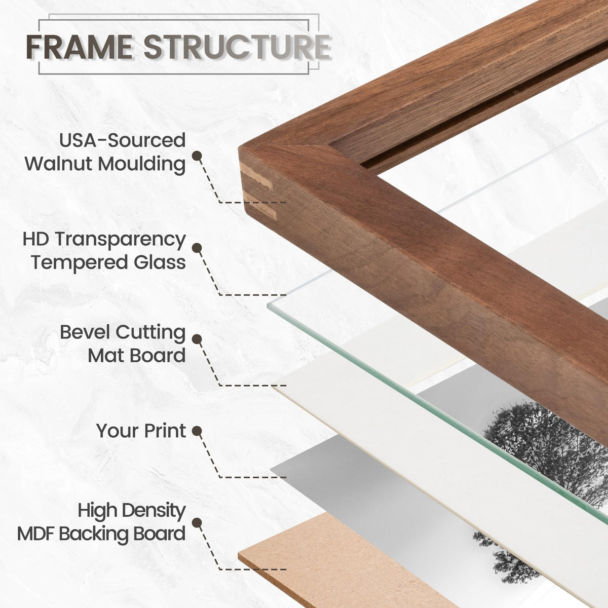 Venusmiles wall-mount and tabletop display options in one frame.
