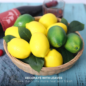 VEOAY kitchen table decor with durable plastic fruits.
