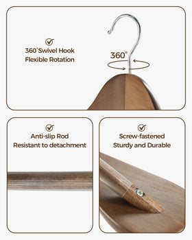 Verahaus premium vintage wood finish adds warmth and classic style to any closet.