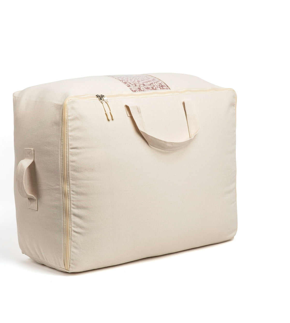 VeraMia soft canvas storage bag with window showing contents at a glance.