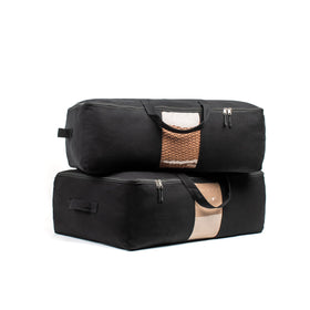 VeraMia soft canvas storage bag in black for bedding organization.