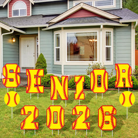 Outdoor ceremony backdrop signs by Vercraft to enhance graduation photo moments.
