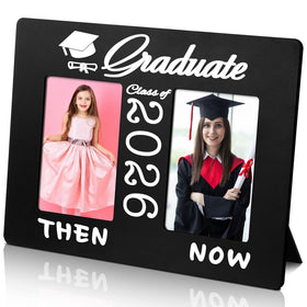Vercraft Class of 2026 frame front view in black wood, ideal for shelf display.