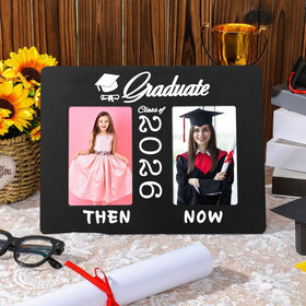 Vercraft Class of 2026 frame interior photo slots holding two 4x6 photos with easy setup.