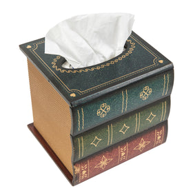Vergoodr classic retro wooden tissue box with book-inspired design for home decor and easy tissue access