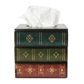 Vergoodr hand-painted book-shaped tissue holder adds retro charm and practical tissue access