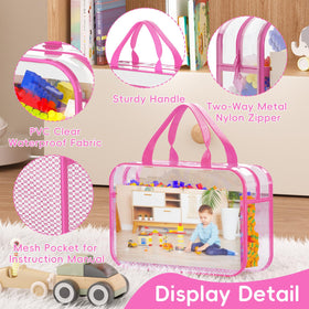 VERONLY clear PVC bags stacked to show space-saving organization