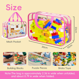 VERONLY toy storage bags zipper close-up showing durable two-way zipper