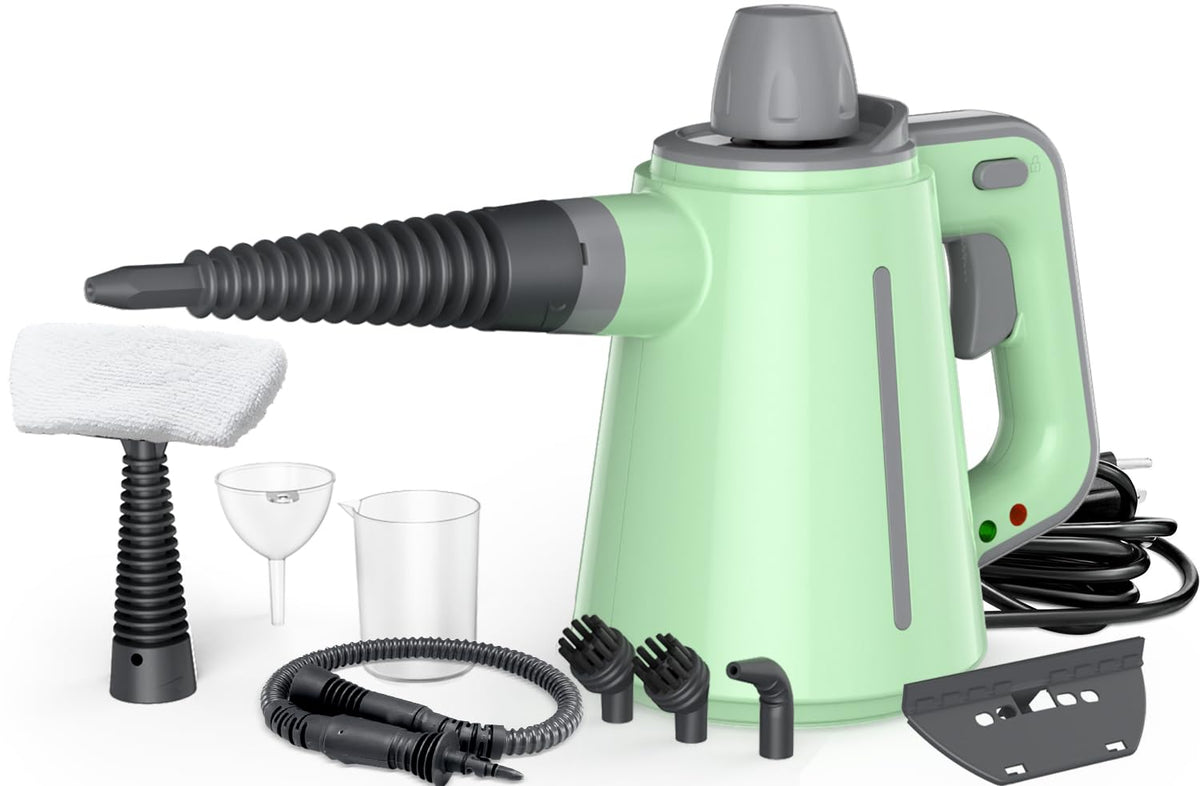 VeRosky steam cleaner handheld action delivering powerful, chemical-free cleaning