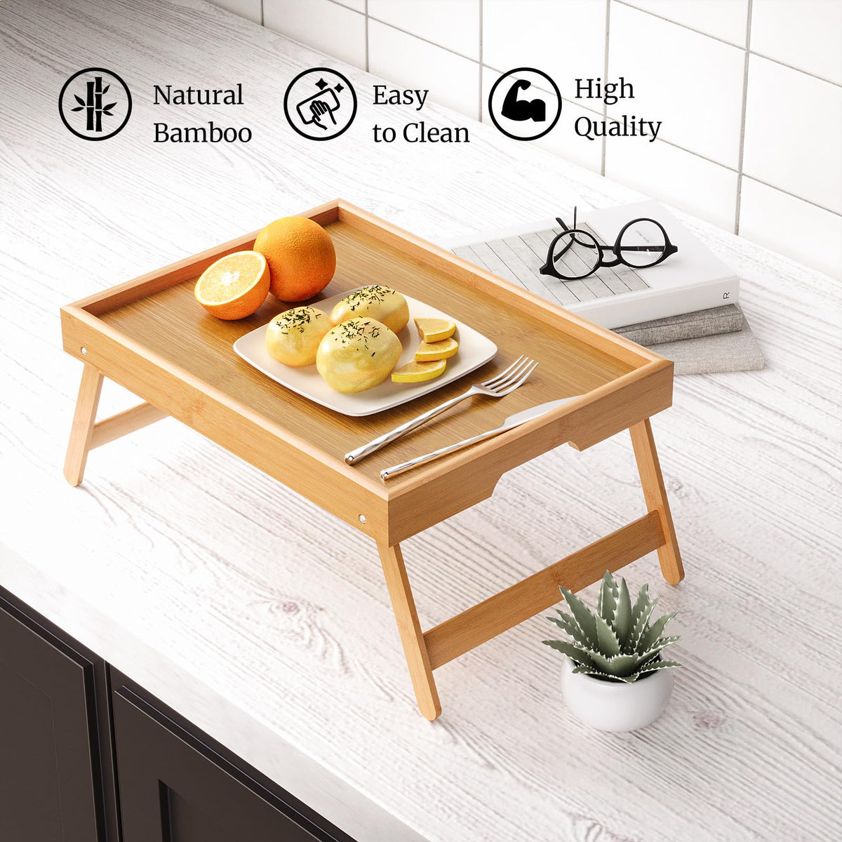 VERTORGAN 3-pack bamboo trays for versatile daily setups