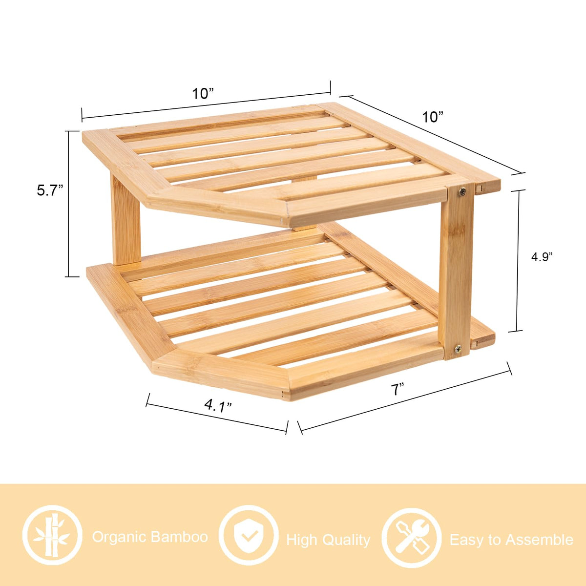 VERTORGAN bamboo finish is easy to wipe clean for daily use.